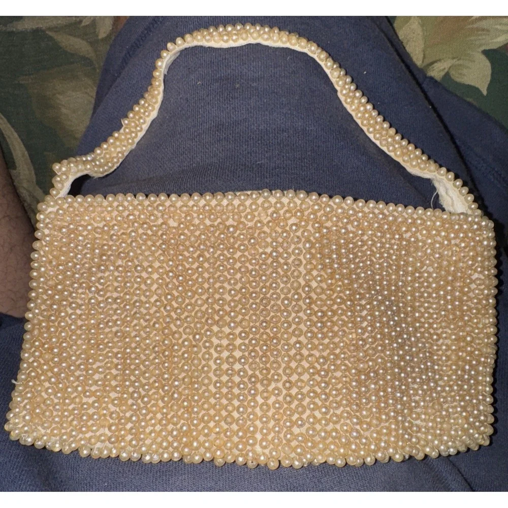 Vintage‎ 1940s Art Deco Retro Beaded MCM Clutch Style Purse Handbag